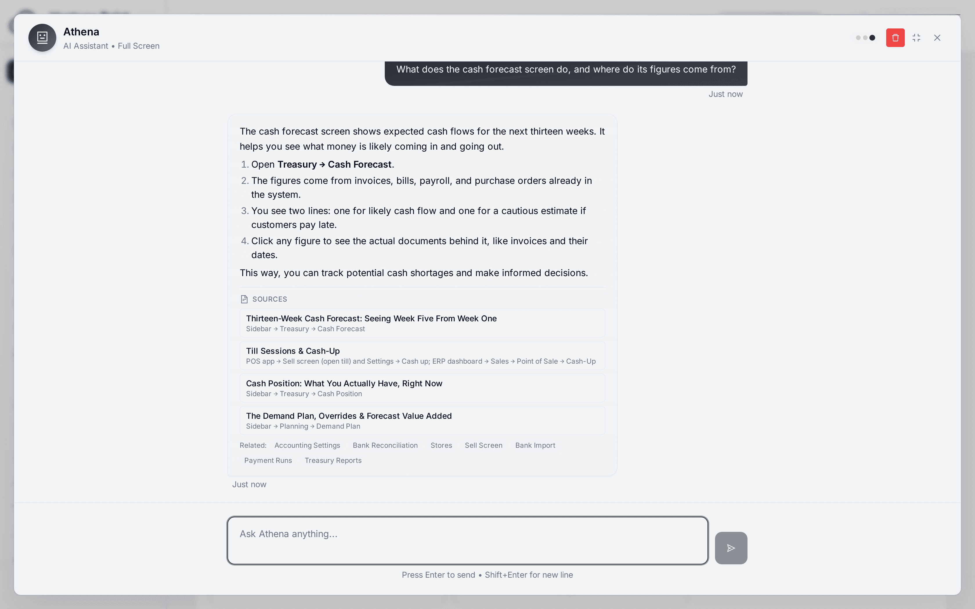 And how the product itself works, down to which menu to open